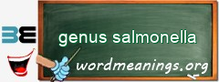 WordMeaning blackboard for genus salmonella
